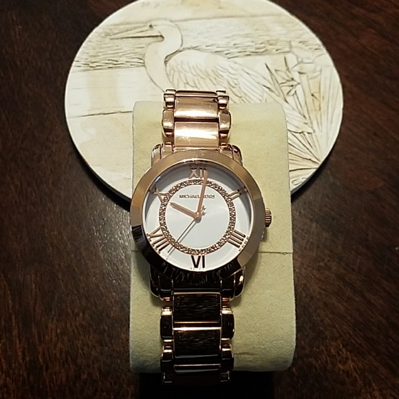 Michael Kors Rose Gold Tone Watch #MK-3530 - Picture 1 of 4